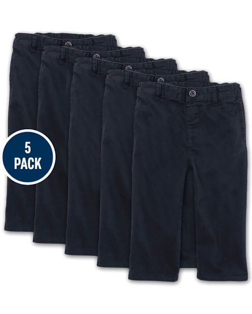 Baby And Toddler Boys Uniform Relaxed Chino Pants 5-Pack