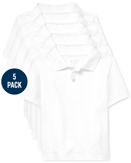 Toddler Uniform Pique Polo 5-Pack