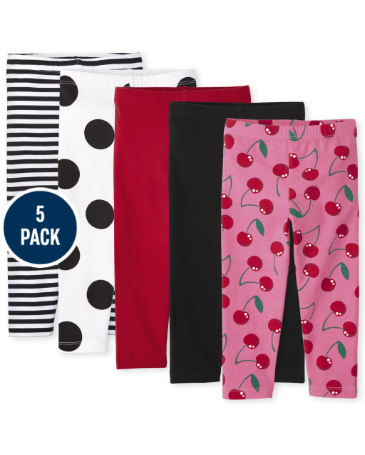 Toddler Girls Print Leggings 5-Pack