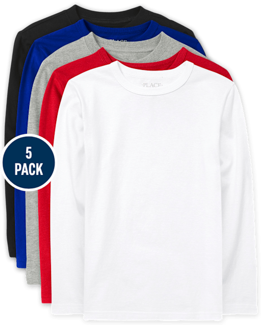 Boys Basic Layering Tee 5-Pack