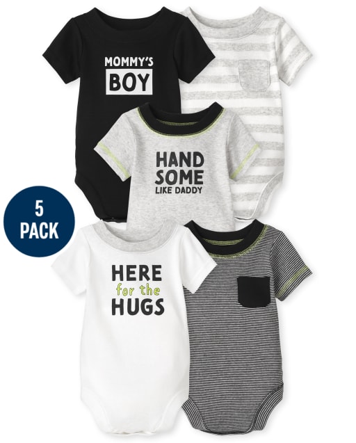 Baby Boys Striped Bodysuit 5-Pack