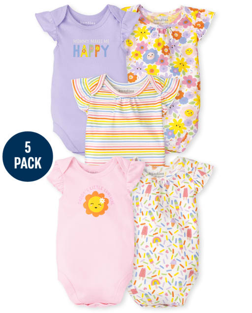 Lot de 5 cache-couches Happy Ruffle pour bébé fille