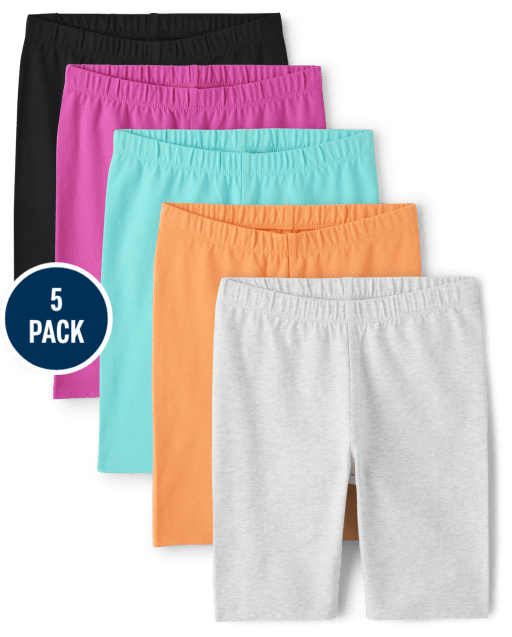 Girls Bike Shorts 5-Pack