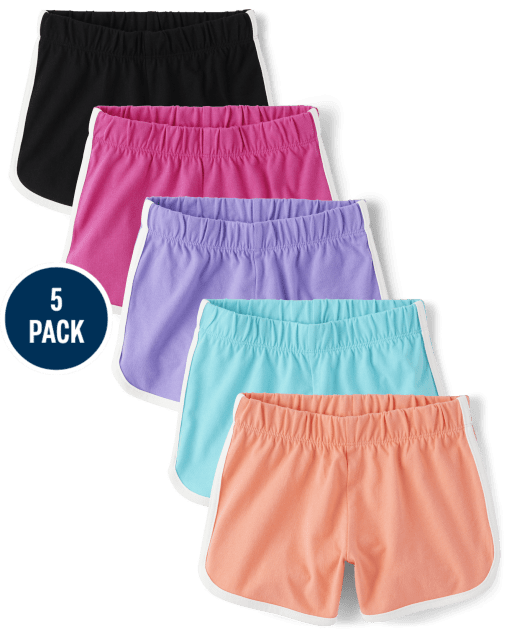 Paquete de 5 pantalones cortos con delfines para niñas