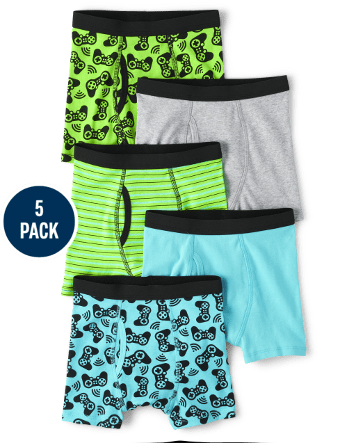 Boys Gamer Boxer Brief Underwear 5-Pack