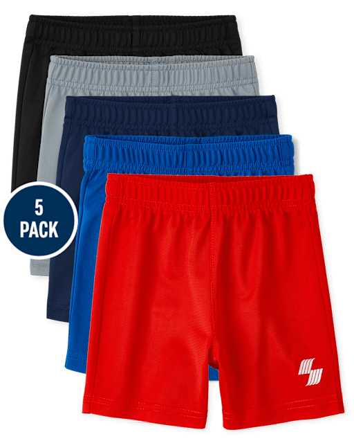 Toddler Boys Basketball Shorts 5-Pack