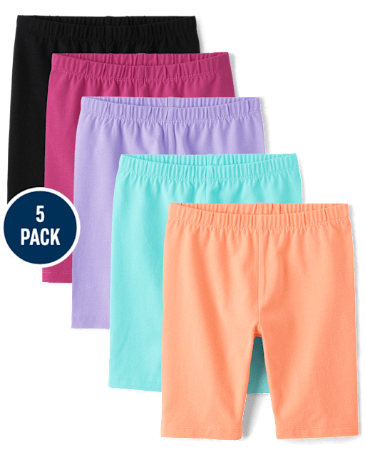 Girls Bike Shorts 5-Pack