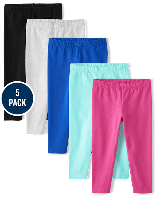 Girls Capri Leggings 5-Pack