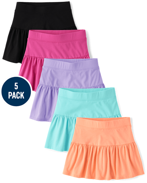 Girls Tiered Skort 5-Pack