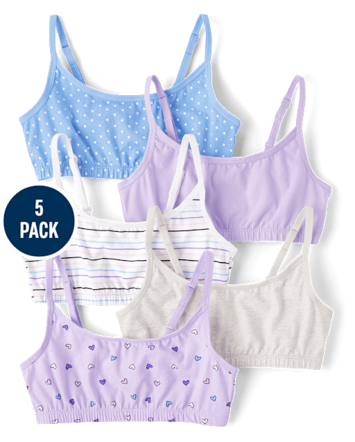 Girls Heart Bralette 5-Pack
