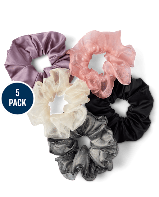 Girls Pearl Scrunchie 5-Pack