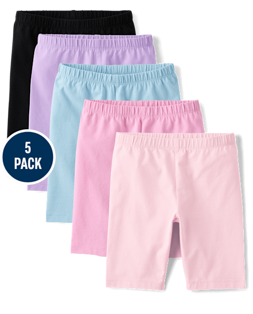 Girls Bike Shorts 5-Pack