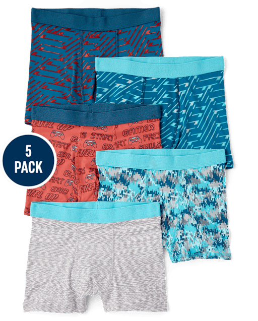 Boys Video Game Performance Boxer Brief Underwear 5-Pack