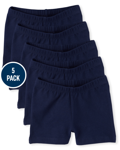 Girls Knit Cartwheel Shorts 5-Pack