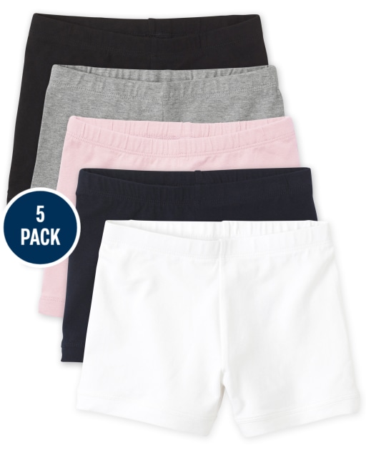 Girls Knit Cartwheel Shorts 5-Pack