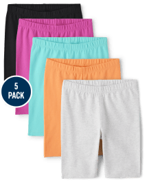 Girls Bike Shorts 5-Pack