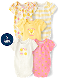 Lot de 5 bodys Sun pour bébés filles