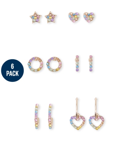 Details about   Children's Place Girls Sailing Earrings 6-Pack 