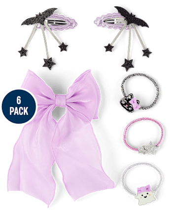 Girls Halloween 6-Piece Hair Set - Trick or Treat