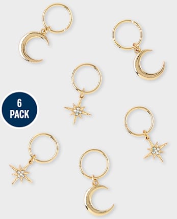 Tween Girls Celestial Hair Charm 6-Pack