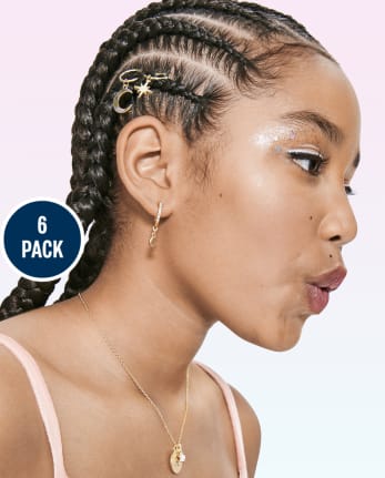 Tween Girls Celestial Hair Charm 6-Pack