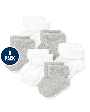 Baby Turn Cuff Socks 6-Pack