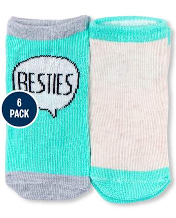 Paquete de 6 calcetines midi de leche y galletas para niñas pequeñas