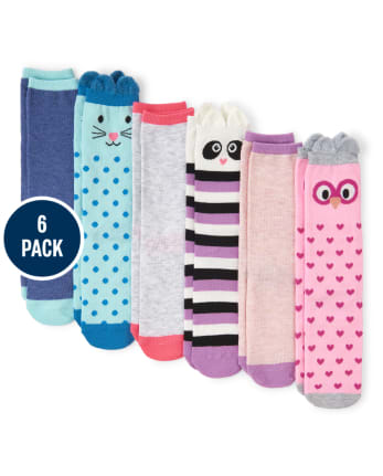 Paquete de 6 calcetines deportivos Critter para niñas