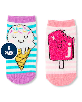 Toddler Girls Donut Ankle Socks 6-Pack