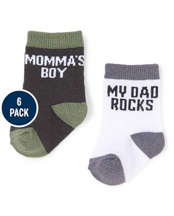 Baby Boys Camo Socks 6-Pack