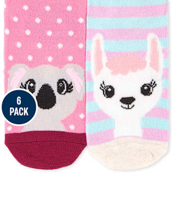 Girls Critter Crew Socks 6-Pack