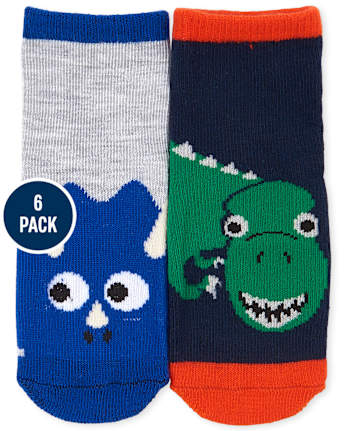 Calcetines midi Tiny Dino para niños pequeños, paquete de 6