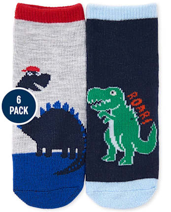 Calcetines midi Tiny Dino para niños pequeños, paquete de 6