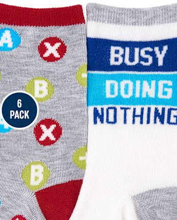 Boys Video Game Crew Socks 6-Pack