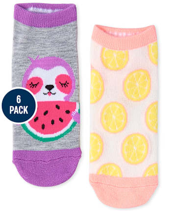 Girls Fruit Ankle Socks 6-Pack