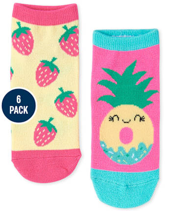 Girls Fruit Ankle Socks 6-Pack