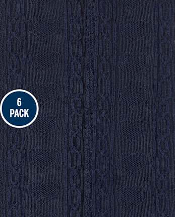 Girls Pointelle Knee Socks 6-Pack