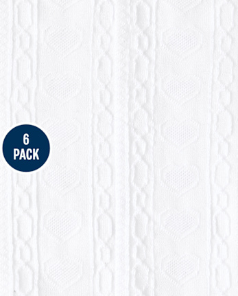 Girls Pointelle Knee Socks 6-Pack