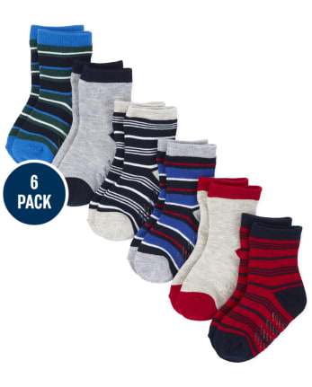 Toddler Boys Striped Midi Socks 6-Pack