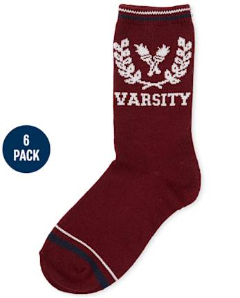 Boys Rugby Crew Socks 6-Pack