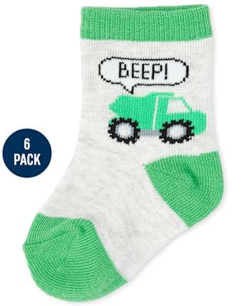 Calcetines midi Truck para bebé niño, paquete de 6
