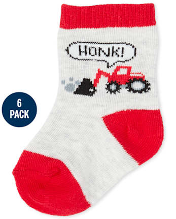 Calcetines midi Truck para bebé niño, paquete de 6
