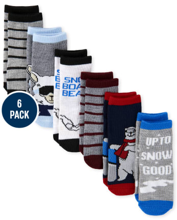 Toddler Boys Snow Midi Socks 6-Pack