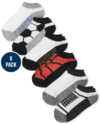 Boys Sport Ankle Socks 6-Pack