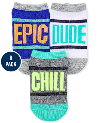 Boys Epic Cushioned Ankle Socks 6-Pack