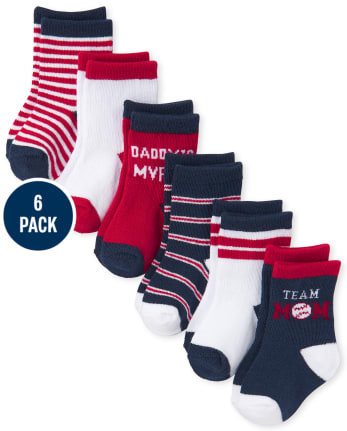 Baby Boys Varsity Midi Socks 6-Pack