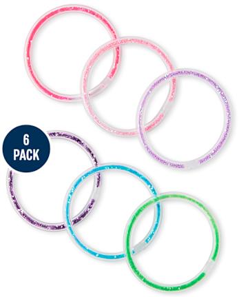 Paquete de 6 pulseras tipo brazalete Shakey para niñas