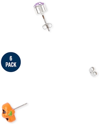 Girls Halloween Earrings 6-Pack