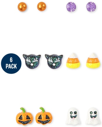 Girls Halloween Earrings 6-Pack