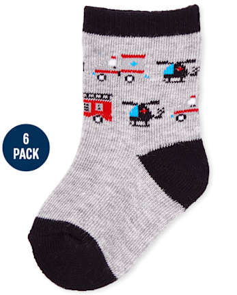 Baby Boys Rescue Midi Socks 6-Pack